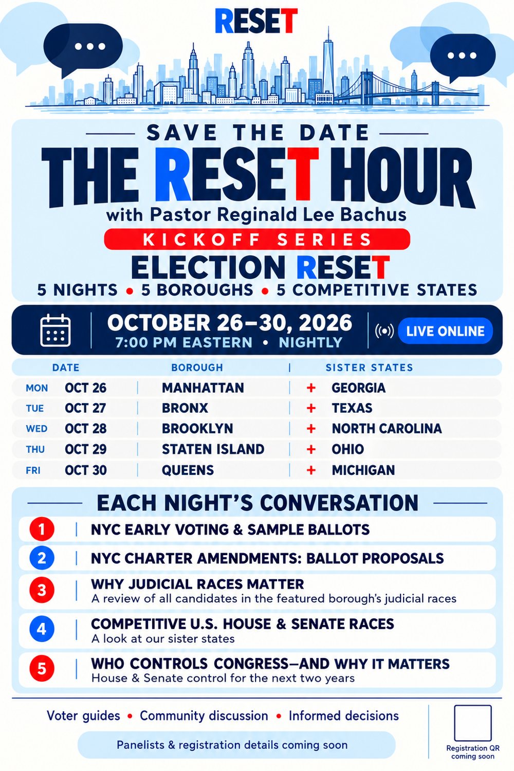 The RESET Hour flyer